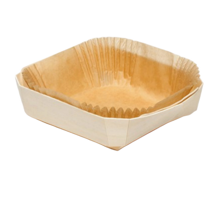 Panibois Square Wooden Moulds &amp; Paper Liners Set