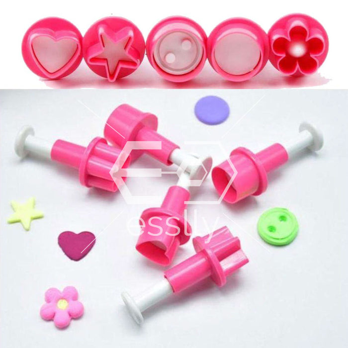 Mini Plunger Cutter Set | 5 Shapes for Baking & Crafts