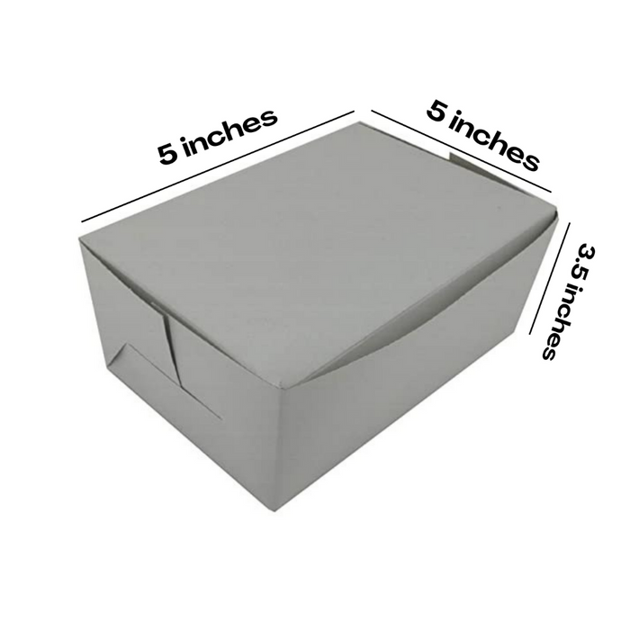 Esslly 320 GSM white pastry boxes (Pack of 50) with a sleek finish.