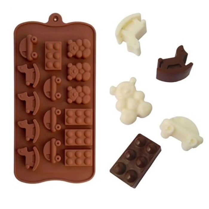 15 Cavity Baby Toy Silicone Mould