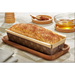lifestyle use of rectangular mould with bake in it.