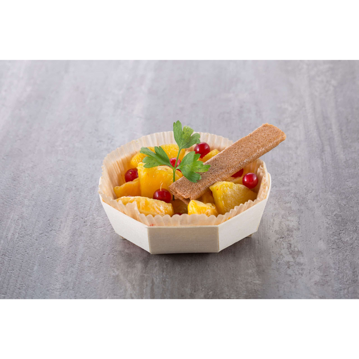 Round Wooden Baking Mould & Paper Liners Set | 300g | Pack of 8
