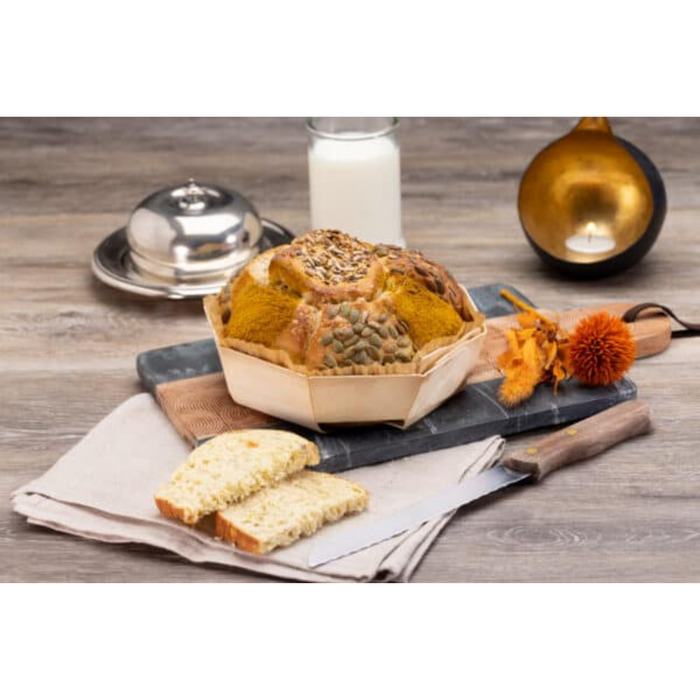Round Wooden Baking Mould & Paper Liners Set | 500g | Pack of 8