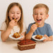 Rectangular Mould with 150 gms capacity bake with two children enjoying the cake.