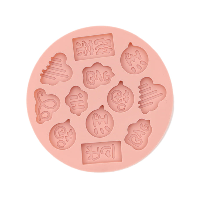 12 Cavity Silicone Jelly Candy Mould |Theme - Multi Shape Message Pop up