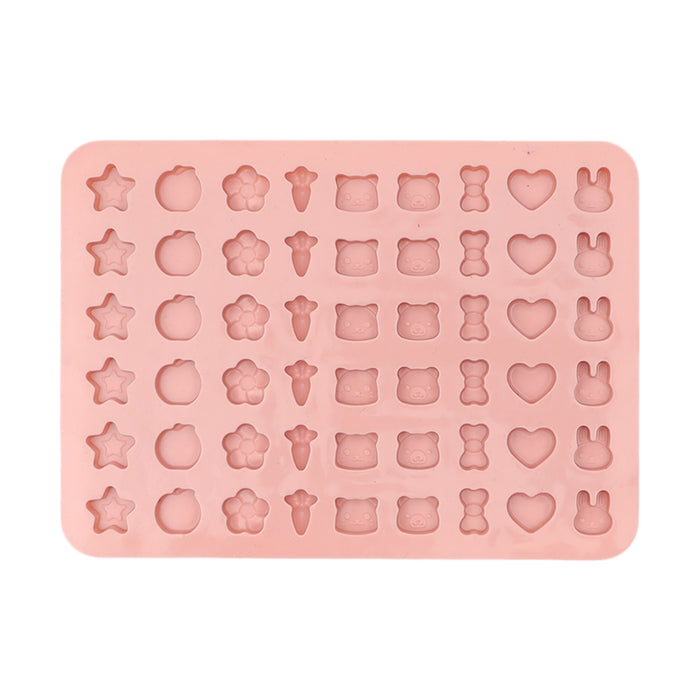 54 Cavity Silicone Jelly Candy Mould | Assorted Baby Kids Theme Shapes Mould
