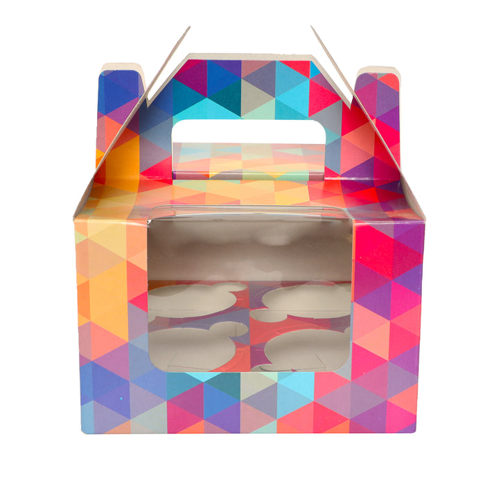 Cupcake Box | Polygon Design | Pack of 25