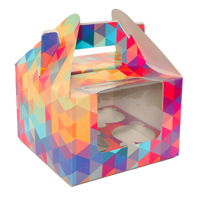 Cupcake Box | Polygon Design | Pack of 25