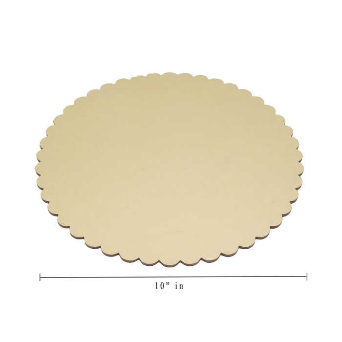 Gold Round Cake Base with Flower Edge