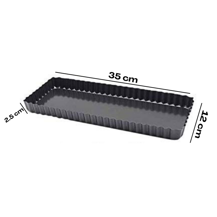 Non-Stick Rectangle Pie Tart Tray | Removable Bottom