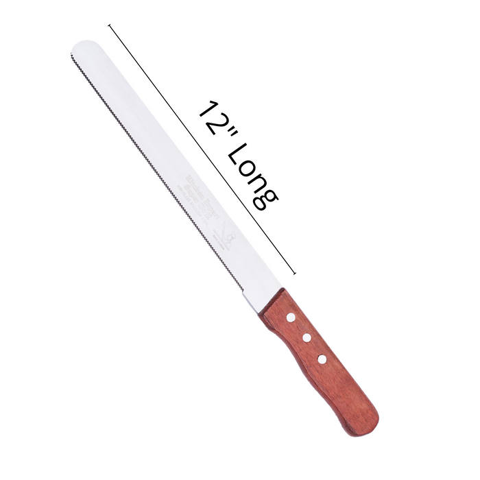 Serrated Stainless Steel Bread Knife - Wooden Handle