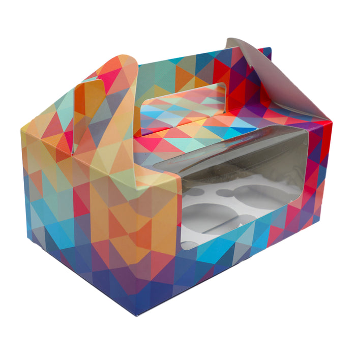 Cupcake Box | Polygon Design | Pack of 25