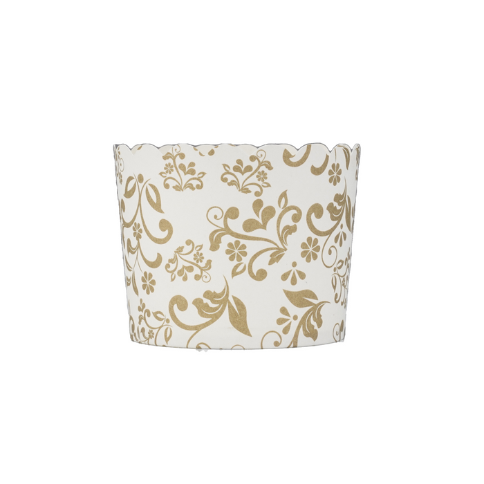 Paper Cupcake Muffin Mould | 50x45 mm Size | Gold Floret Design