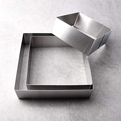 Stainless Steel Cake Ring - Square