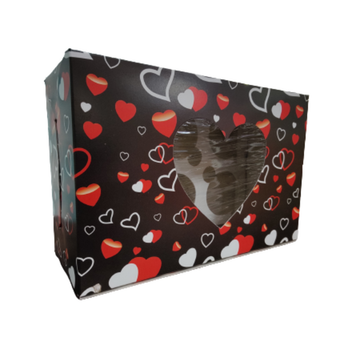 Valentine Cupcake Boxes | Pack of 25 | Holds 6 Cupcakes