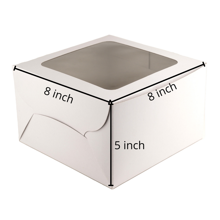 White Cake Boxes with Window
