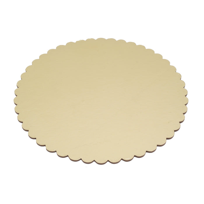 Gold Round Cake Base with Flower Edge