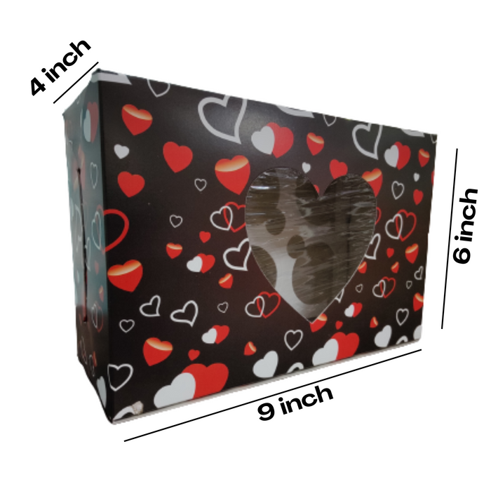Valentine Cupcake Boxes | Pack of 25 | Holds 6 Cupcakes