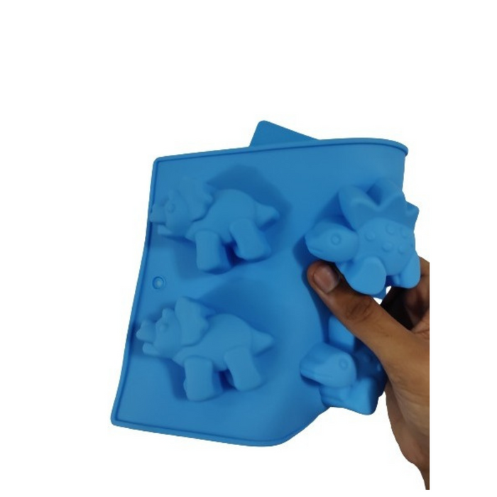 6-Cavity Dinosaur Pet Silicone Mould | 27.5x16.5 cm