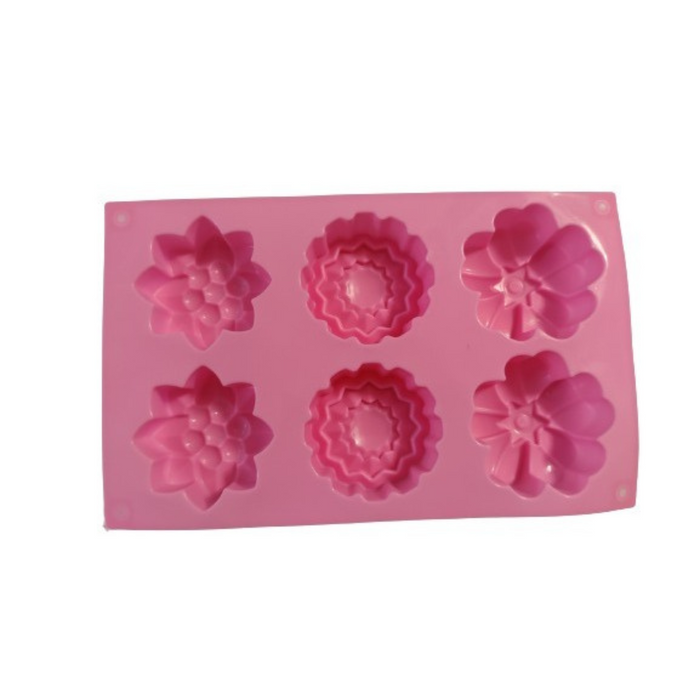 6 Cavity Flowers Silicone Mould