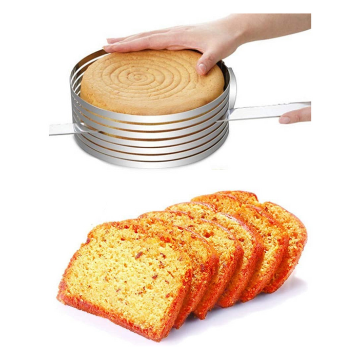 Adjustable Cake Slicer Ring - Cake Layering Ring Cutter