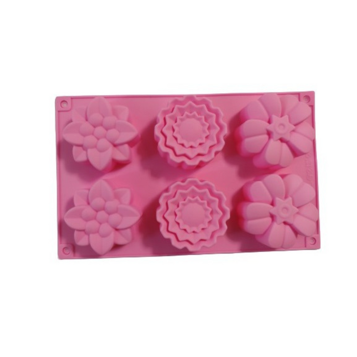 6 Cavity Flowers Silicone Mould