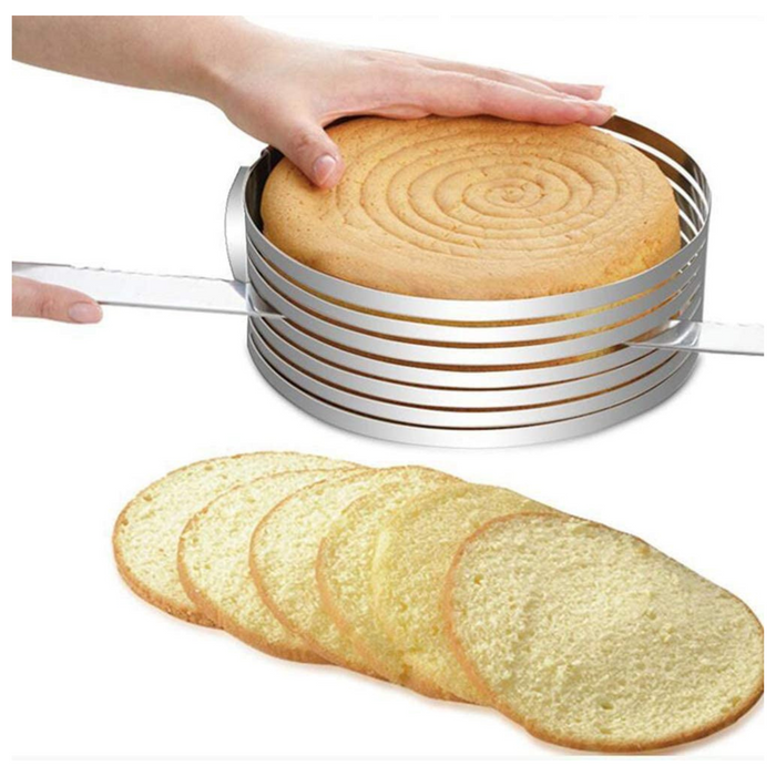 Adjustable Cake Slicer Ring - Cake Layering Ring Cutter