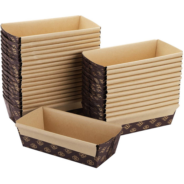 150 x 50 x 65 mm - Rectangular Paper Loaf Pans | For 200 grams bake