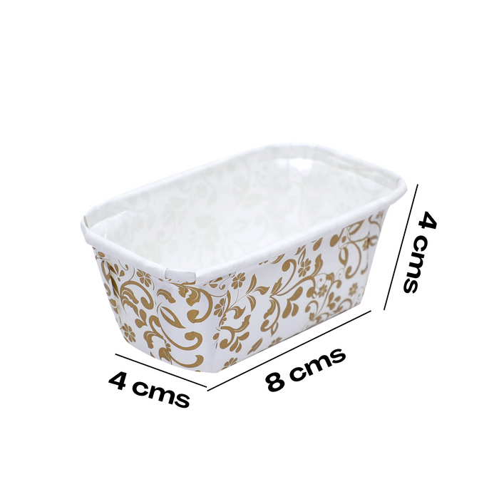 80 x 40 x 40 mm | Mini Tea Cake Paper Mould | Gold