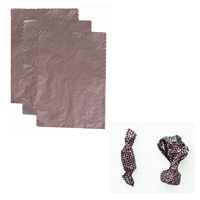 Non Embossed Aluminium Chocolate Wrapping Foil | 7 x 10 inch | Pack of 50