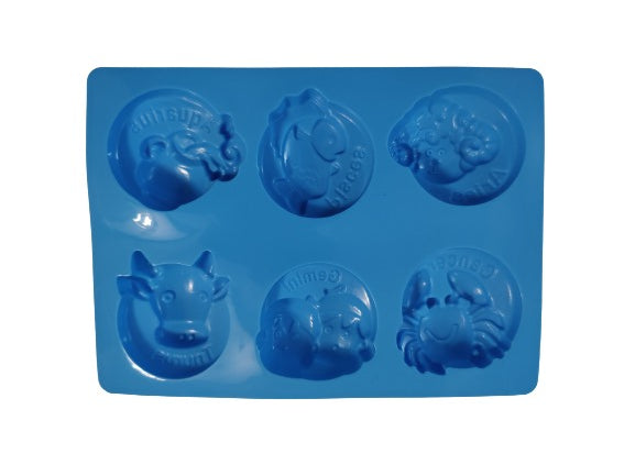 6 Cavity Star Signs Silicone Mould