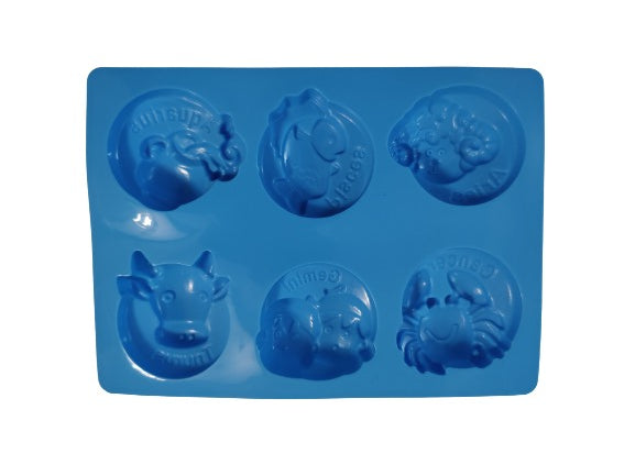 6-Cavity Star Signs Silicone Mould