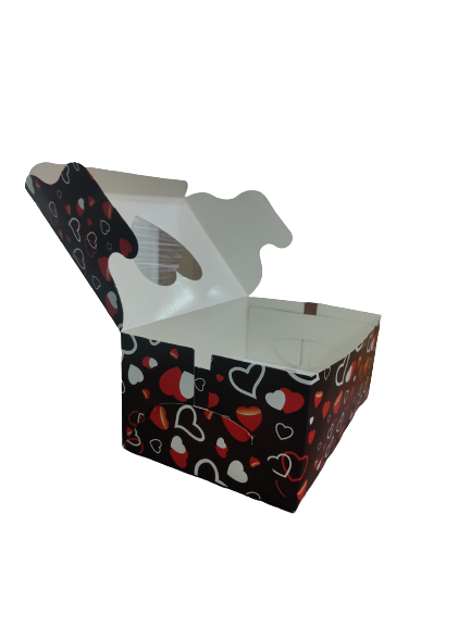 Valentine Cupcake Boxes | Pack of 25 | Holds 6 Cupcakes