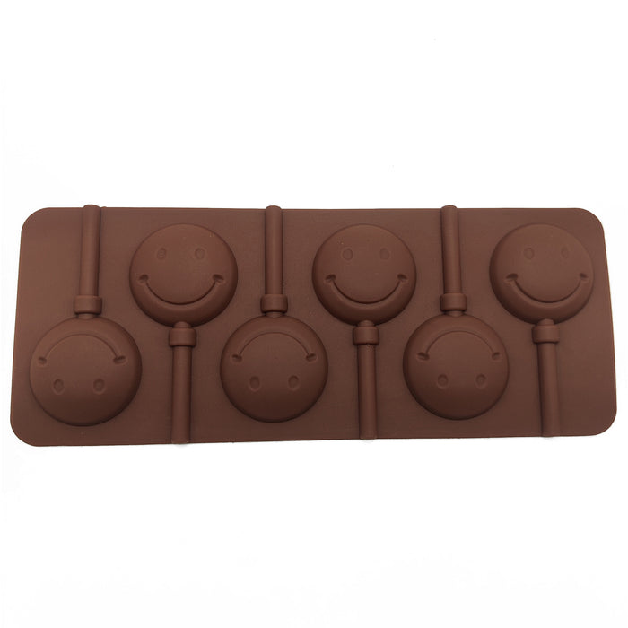 6 Cavity Smiley Shaped Silicone Chocolate Mould