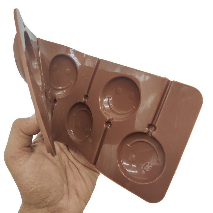 6 Cavity Smiley Shaped Silicone Chocolate Mould