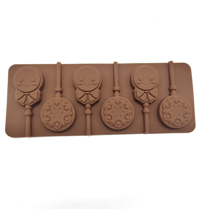 6 Cavity Star Girl Shaped Silicone Chocolate Mould