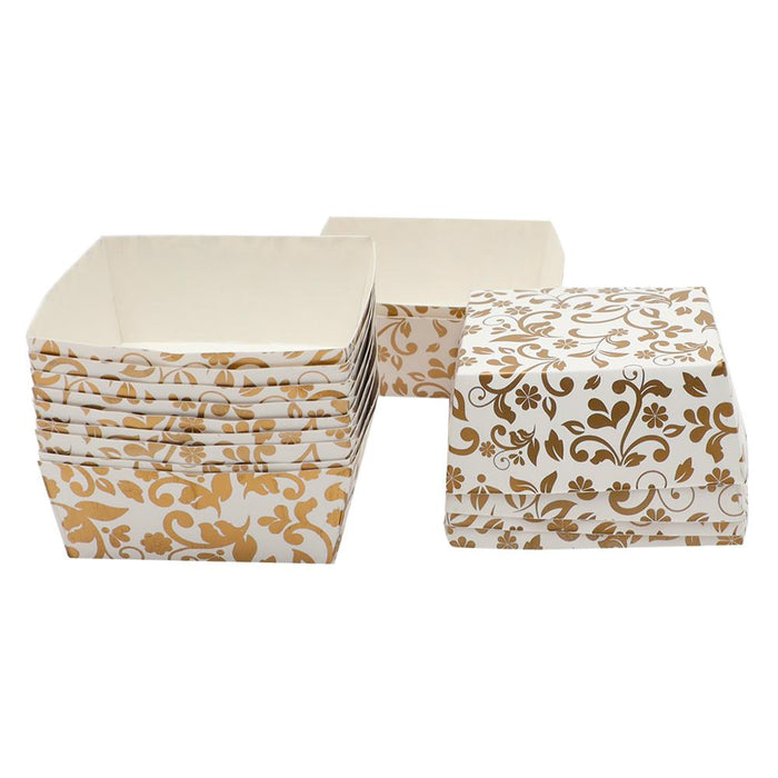 Gold & White Brownie Paper Baking Tray