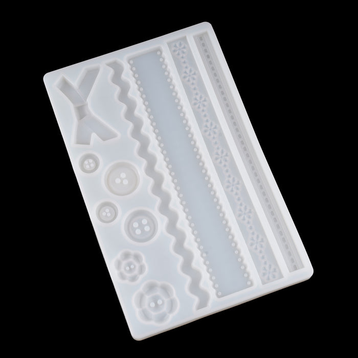 Ribbons, Bows & Buttons Silicone Fondant Mould
