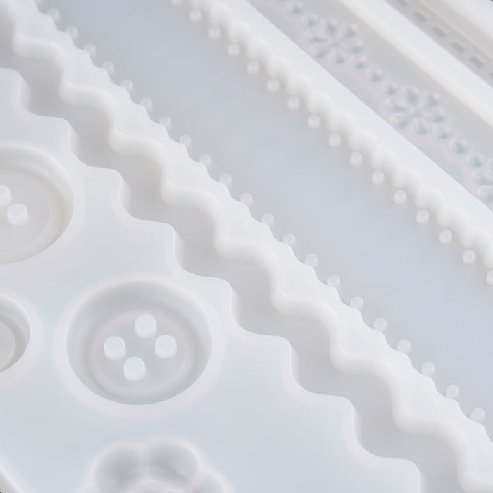 Ribbons, Bows & Buttons Silicone Fondant Mould