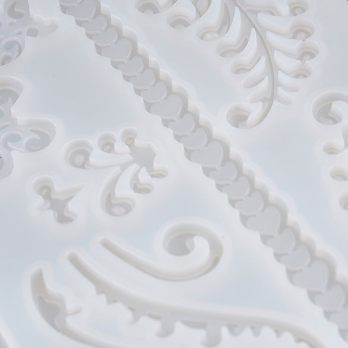 Silicone Fondant Mould | Cake Decoration Mould - Ferns Design