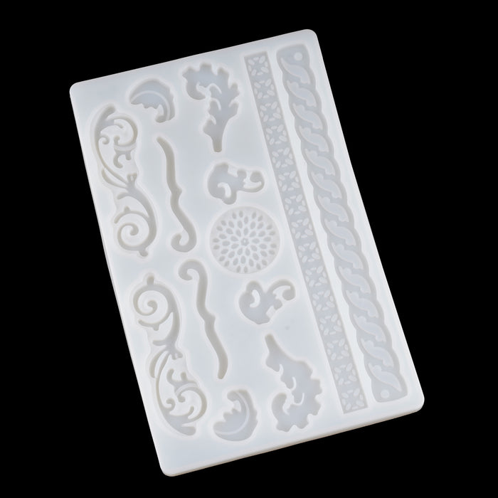 Crown & Lace Design Silicone Fondant Mould | 18 x 2 x 2 cm