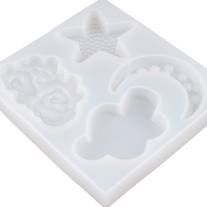 Silicone Fondant Mould | Cake Decoration Mould - Sky Theme Design Moulds (Clouds, Stars, Moon)