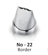 Noor Icing Nozzle No. 22 | Border, Premium Stainless Steel Decorating