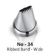 Icing Nozzle | Ribbed Band - Wide | No. 34