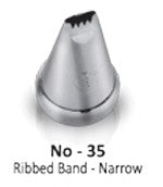 Noor Icing Nozzle | Ribbed Band - Narrow | No. 35