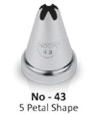 Noor Icing Nozzle | 5 Petal Shape | No. 43