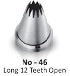 Noor Icing Nozzle | Long 12 Teeth Open | No. 46