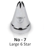 Noor Icing Nozzle | Large - 6 Star | No. 7