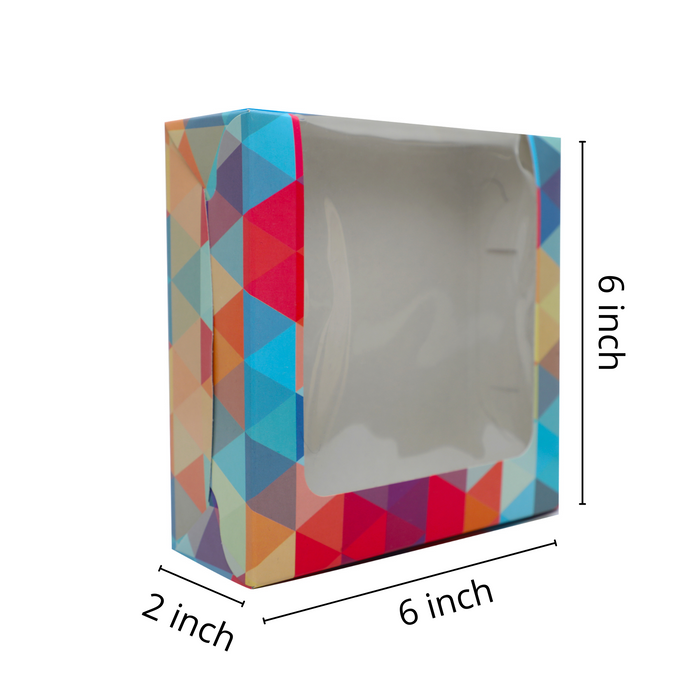 Brownie Box | Polygon Design | Pack of 25