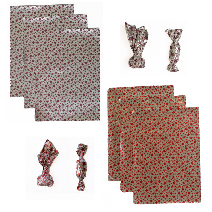 Non Embossed Aluminium Chocolate Wrapping Foil | 7 x 10 inch | Pack of 50
